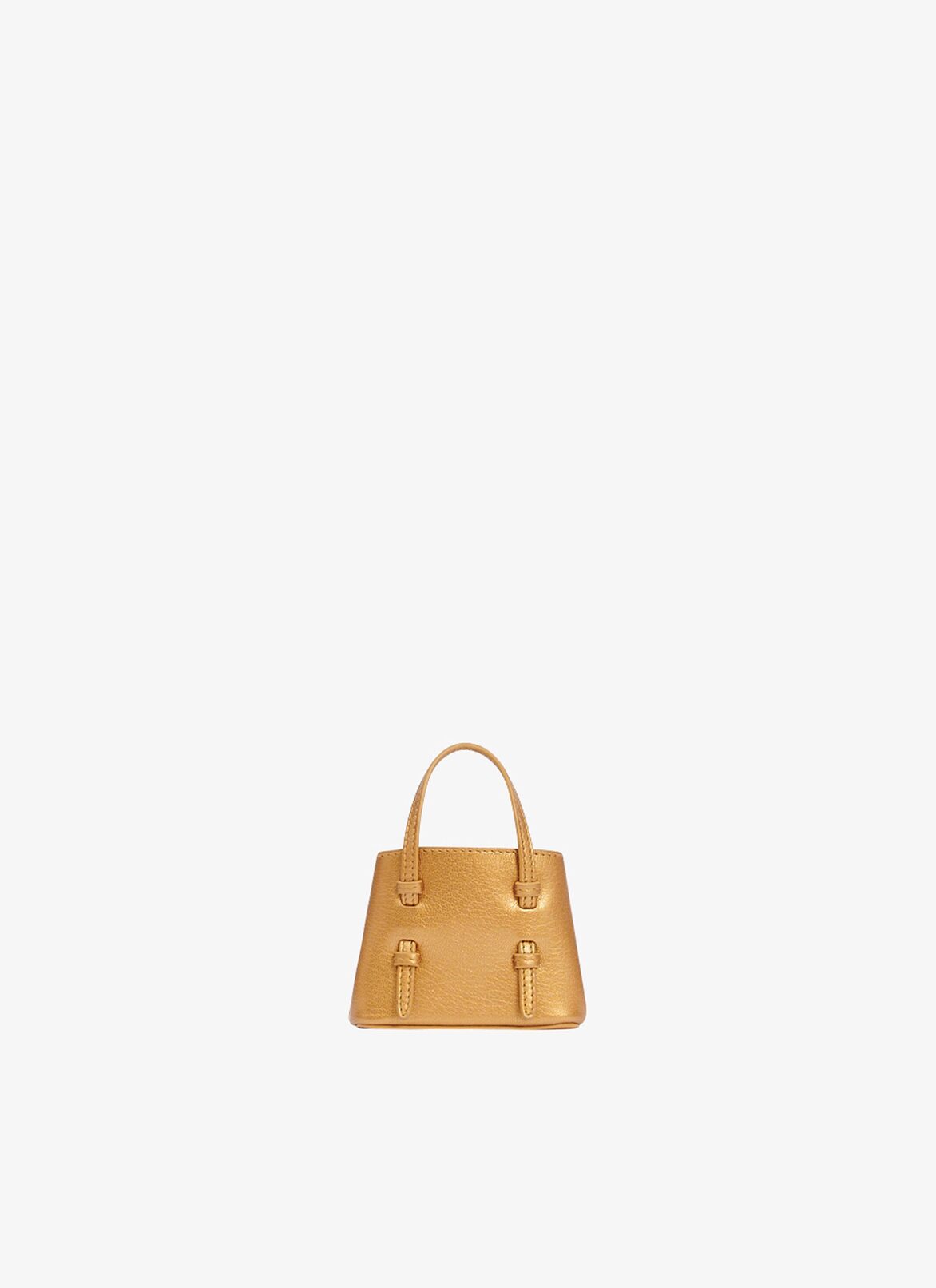 Mini Mina bag in metallic goatskin  ALAÏA BROWN MINI MINA BAG IN METALLIC GOATSKIN